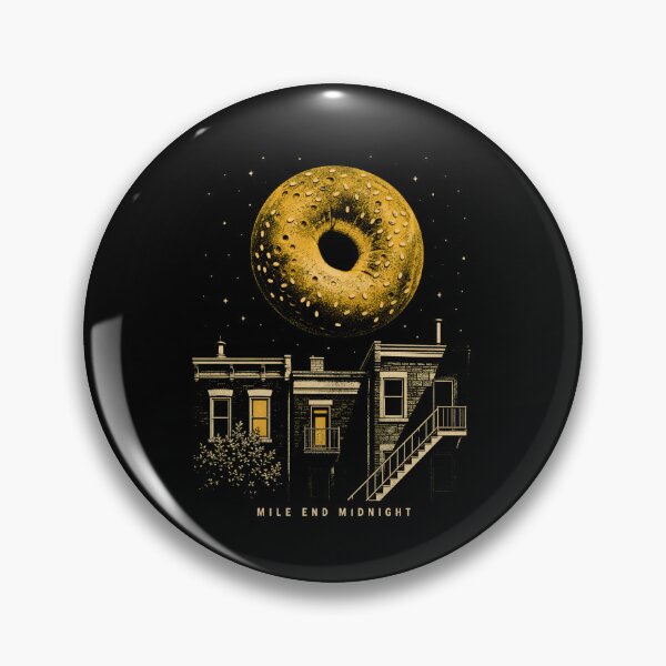Item preview, Mile End Midnight Montreal Bagel Moon Architecture Art designed and sold by Fenay Designs.
