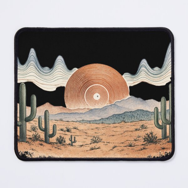 Item preview, "Cactus Silhouette at Sunset: Minimal Mountainscape" designed and sold by Sabia Creative Lab.