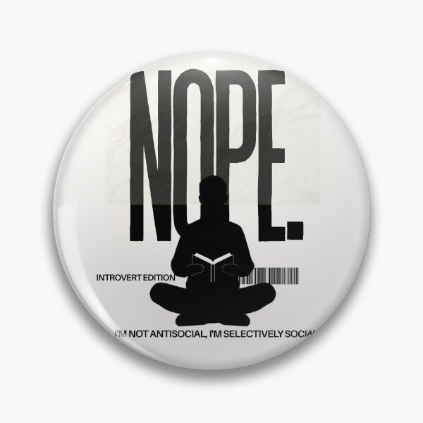 Item preview, Nope Selective Social Introvert T-Shirt | Funny Book Lover Graphic Tee designed and sold by RadiantReza.
