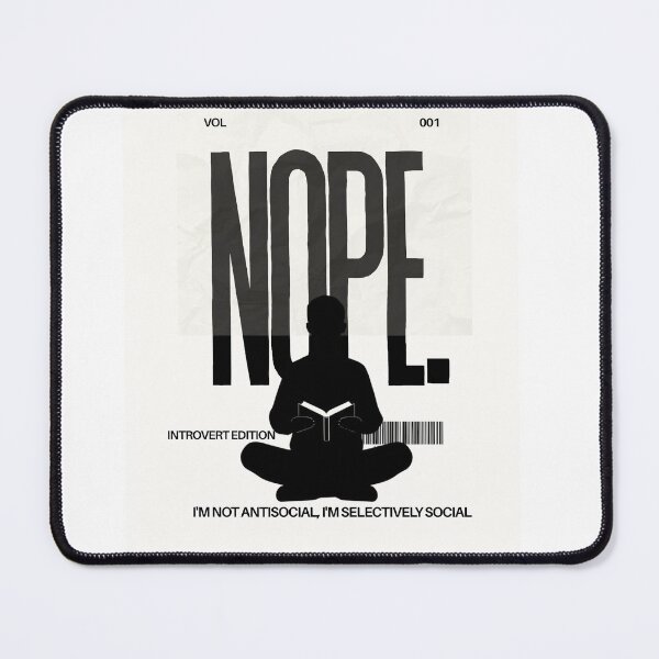 Item preview, Nope Selective Social Introvert T-Shirt | Funny Book Lover Graphic Tee designed and sold by RadiantReza.
