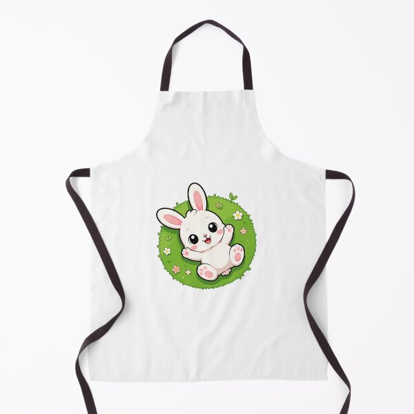 Item preview, Cute Bunny Sitting on Grass Cartoon designed and sold by Krincydigitalart.