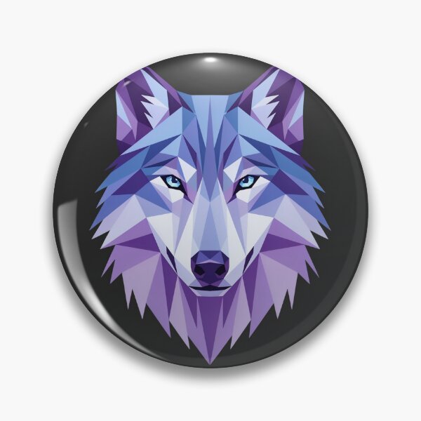 Item preview, Tribal Wolf - Geometric Low Poly Wolf Head – Modern Polygon Wolf Art designed and sold by ArcticFoxStudio.