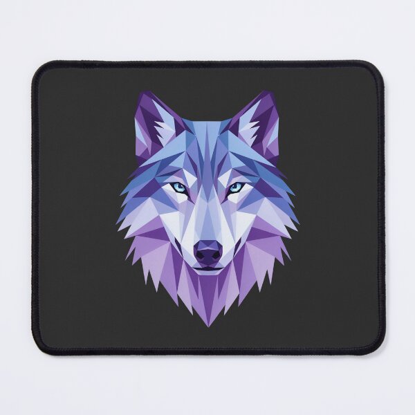 Item preview, Tribal Wolf - Geometric Low Poly Wolf Head – Modern Polygon Wolf Art designed and sold by ArcticFoxStudio.