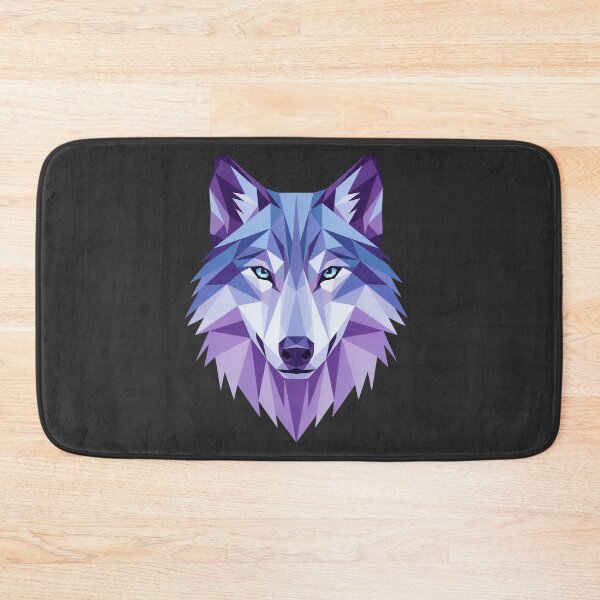 Item preview, Tribal Wolf - Geometric Low Poly Wolf Head – Modern Polygon Wolf Art designed and sold by ArcticFoxStudio.