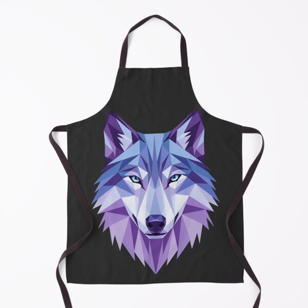 Item preview, Tribal Wolf - Geometric Low Poly Wolf Head – Modern Polygon Wolf Art designed and sold by ArcticFoxStudio.