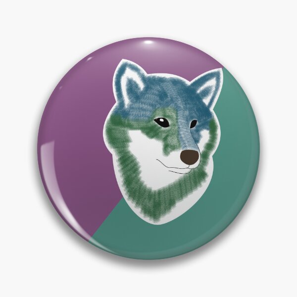 Artikelvorschau, Zweifarbige Fellfarben (lila, blaugrün) mit blauem Shiba Inu entworfen und verkauft von ShibaCruise-On.