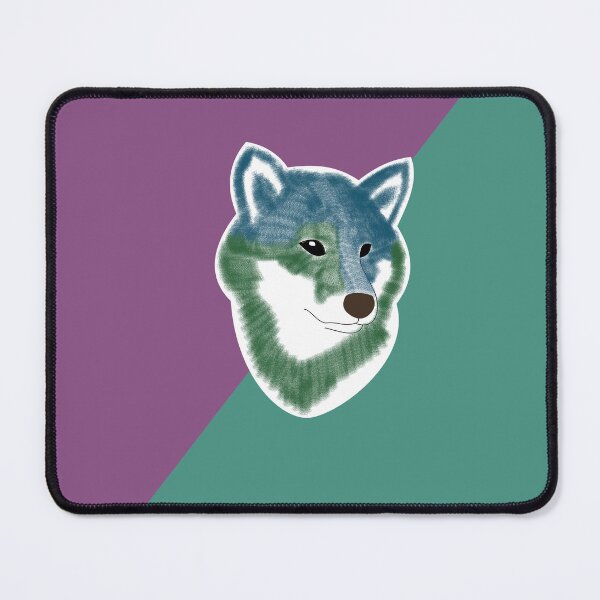 Item preview, Two toned colors (purple, blue green) with blue Shiba Inu designed and sold by ShibaCruise-On.