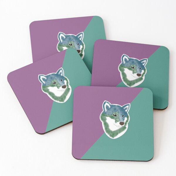 Item preview, Two toned colors (purple, blue green) with blue Shiba Inu designed and sold by ShibaCruise-On.