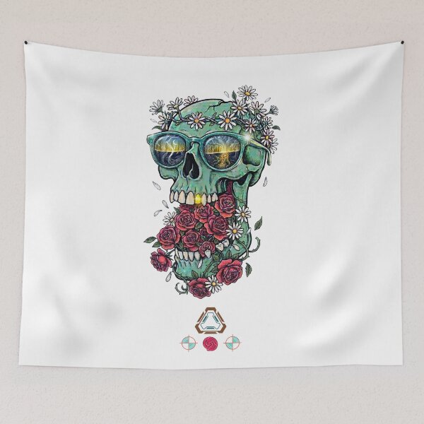 Item preview, Minty Fresh Daisy Skull  designed and sold by m-yoga-store.