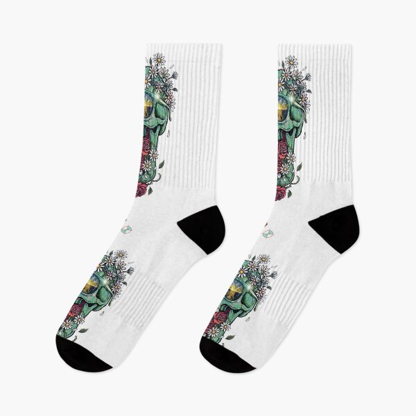 Item preview, Minty Fresh Daisy Skull  designed and sold by m-yoga-store.