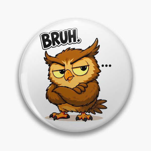 Item preview, Bruh Owl Cartoon designed and sold by Krincydigitalart.