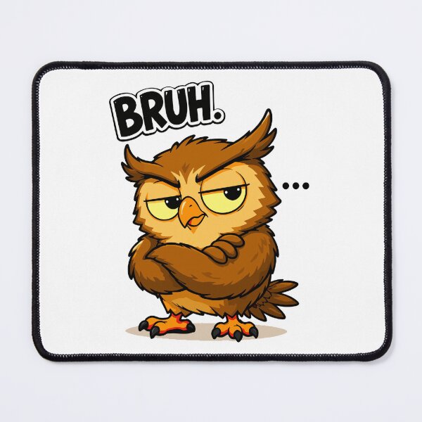 Item preview, Bruh Owl Cartoon designed and sold by Krincydigitalart.