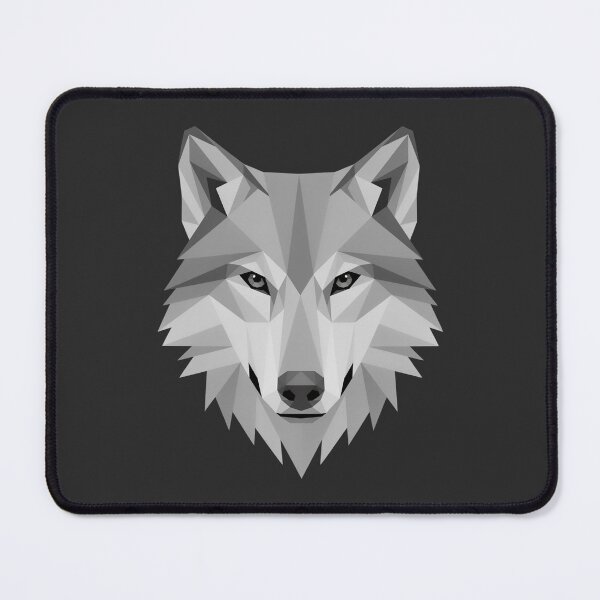 Item preview, Tribal Wolf - Geometric Low Poly Wolf Head – Modern Polygon Wolf Art designed and sold by ArcticFoxStudio.