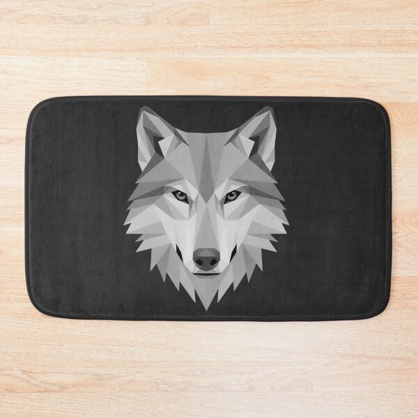 Item preview, Tribal Wolf - Geometric Low Poly Wolf Head – Modern Polygon Wolf Art designed and sold by ArcticFoxStudio.