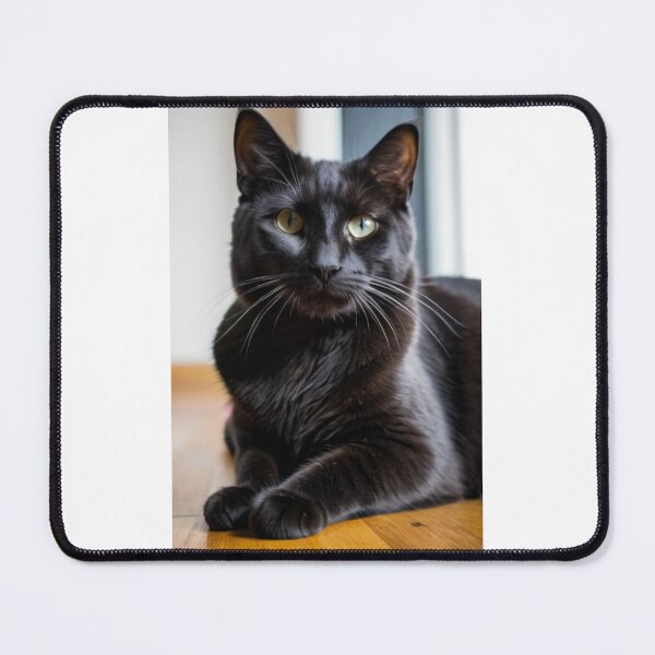 Item preview, Animals - Black Cat with Golden Eyes, Elegant Feline Portrait designed and sold by DoodyPets.