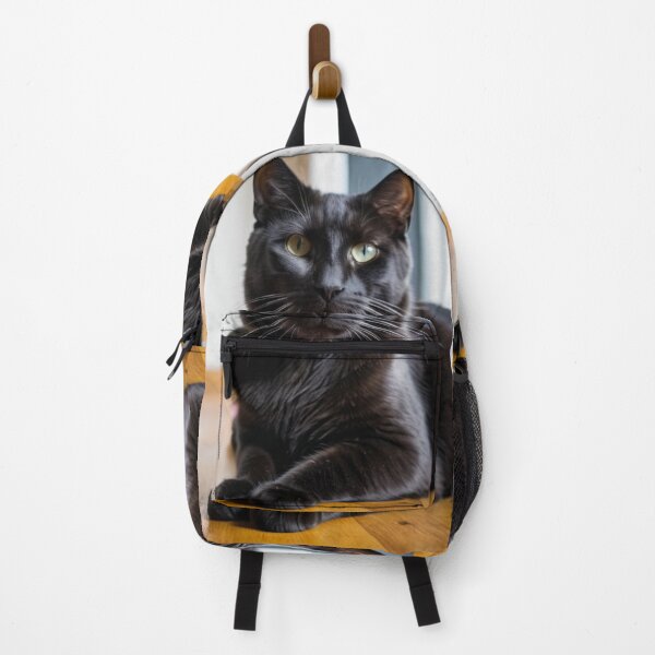 Item preview, Animals - Black Cat with Golden Eyes, Elegant Feline Portrait designed and sold by DoodyPets.