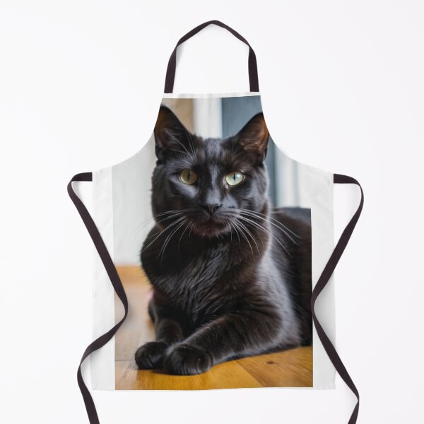 Item preview, Animals - Black Cat with Golden Eyes, Elegant Feline Portrait designed and sold by DoodyPets.