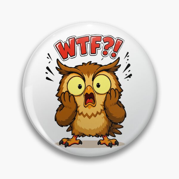 Item preview, Funny Surprised Owl Saying WTF designed and sold by Krincydigitalart.
