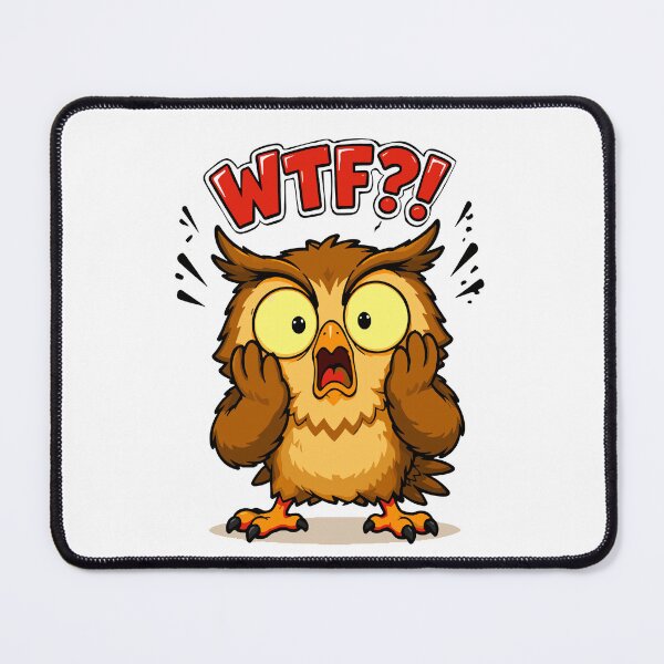 Item preview, Funny Surprised Owl Saying WTF designed and sold by Krincydigitalart.