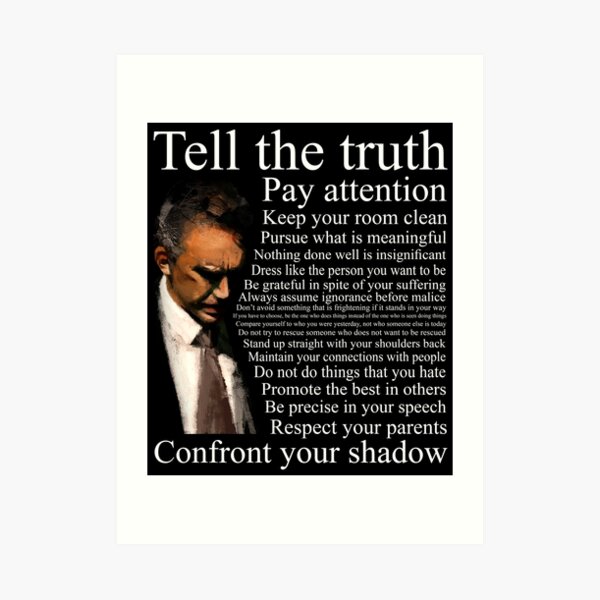 Jordan Peterson's Advice Art Print