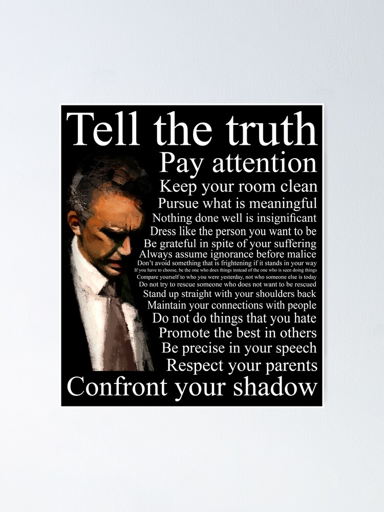 Blændende Flagermus En del Jordan Peterson's Advice" Poster by joerogan | Redbubble