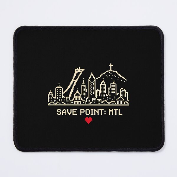 Item preview, Save Point MTL Montreal Pixel Art Gaming Skyline Design designed and sold by Fenay Designs.
