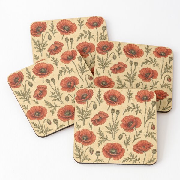 Item preview, Vintage Red Poppy Botanical Illustration  designed and sold by DreamPixelPrint.