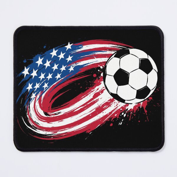 Item preview, USA Soccer Ball Splatter American Flag Graphic designed and sold by TeNovaStudio ⭐⭐⭐⭐⭐.
