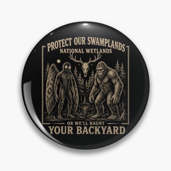 Item preview, Protect Our Swamplands Cryptid Creature National Park Retro designed and sold by bosamji.