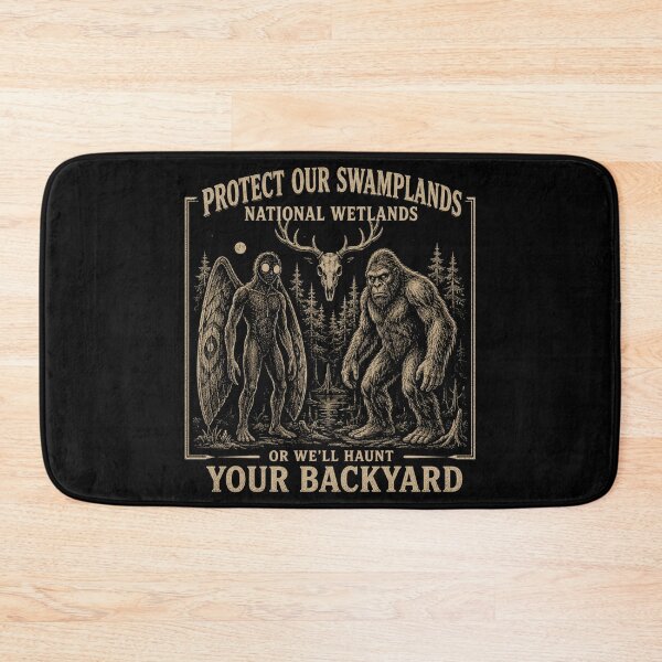 Item preview, Protect Our Swamplands Cryptid Creature National Park Retro designed and sold by bosamji.