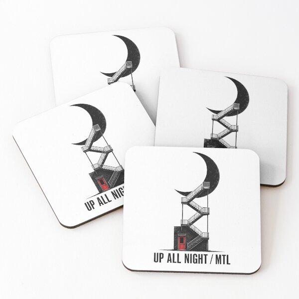 Item preview, Up All Night MTL Montreal Spiral Staircase Moon Art designed and sold by Fenay Designs.