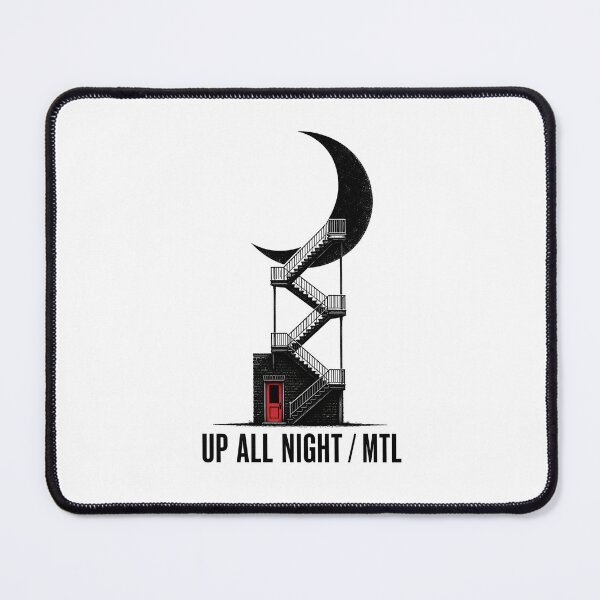 Item preview, Up All Night MTL Montreal Spiral Staircase Moon Art designed and sold by Fenay Designs.