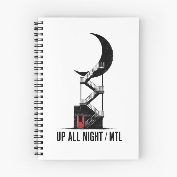 Item preview, Up All Night MTL Montreal Spiral Staircase Moon Art designed and sold by Fenay Designs.