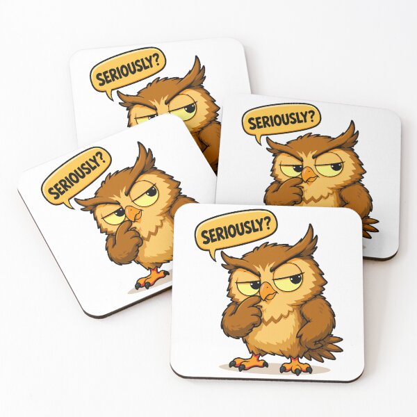 Item preview, Seriously? Owl Cartoon designed and sold by Krincydigitalart.