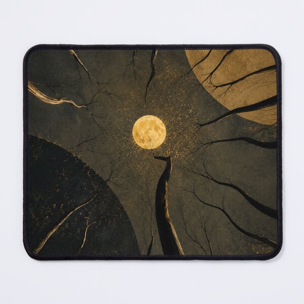 Item preview, Golden Moon Forest | Dark Aesthetic Nature Art designed and sold by Creavanessa0321.