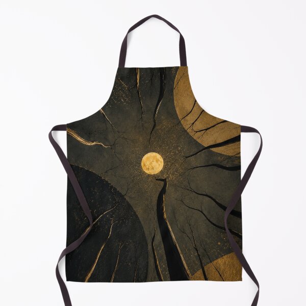 Aperçu de l'œuvre Golden Moon Forest | Dark Aesthetic Nature Art créée et vendue par Creavanessa0321.