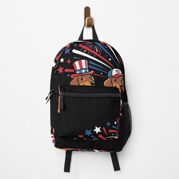 Item preview, Patriotic Dachshund Dogs 4th of July Fireworks designed and sold by TeNovaStudio.