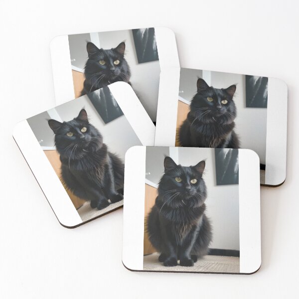 Item preview, Animals - Black Cat with Golden Eyes, Feline Elegance in a Modern Interior designed and sold by DoodyPets.