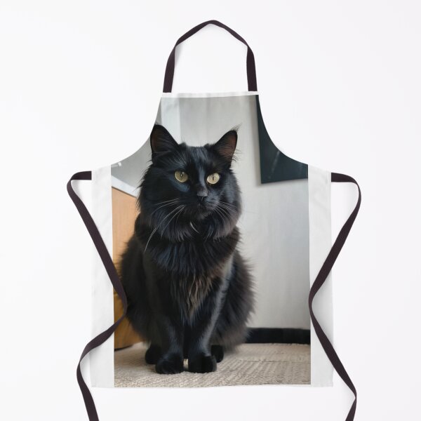 Item preview, Animals - Black Cat with Golden Eyes, Feline Elegance in a Modern Interior designed and sold by DoodyPets.