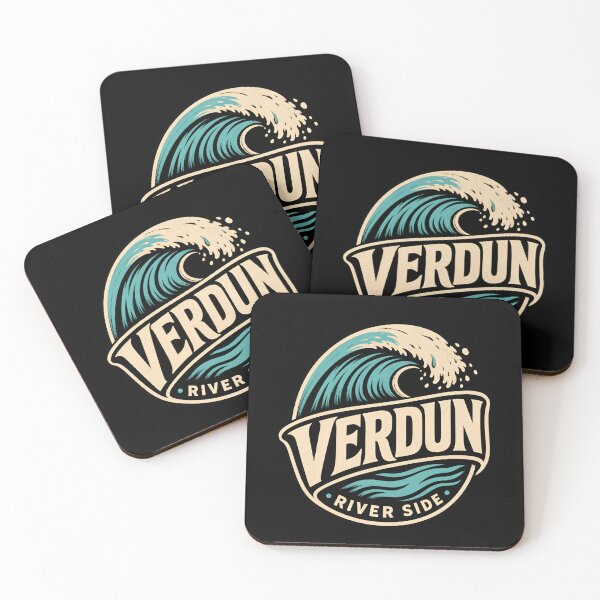 Item preview, Verdun River Side Montreal Retro Surf Wave Badge Art designed and sold by Fenay Designs.