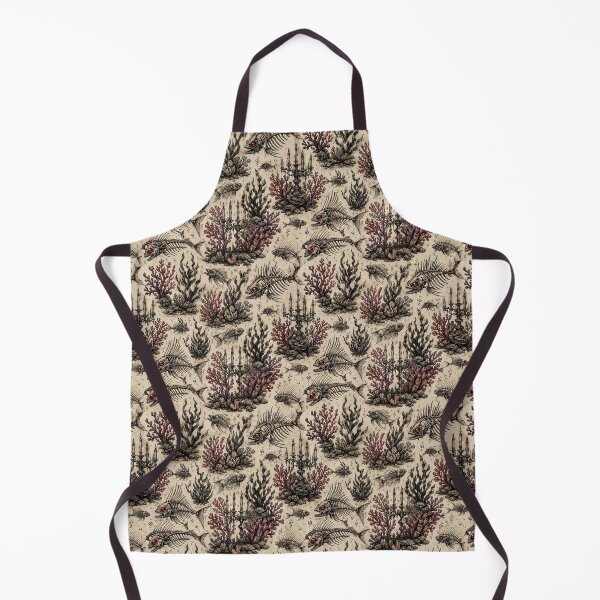 Item preview, Macabre Red Eye Skeleton Fish & Gothic Coral Reef Pattern designed and sold by cabuks.