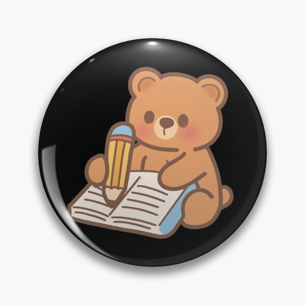 Item preview, Aesthetic Back to School Teddy Bear Writing in Notebook Illustration⁠ designed and sold by Teenidesign .