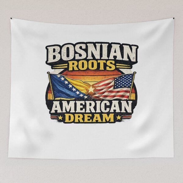 Item preview, Bosnian roots American Dream  designed and sold by CozyRetirementGifts.