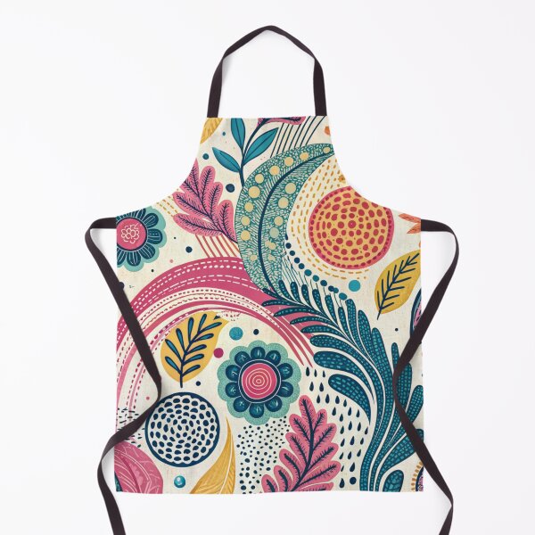 Item preview, Colorful Retro Botanical Folk Art designed and sold by Marie and Grace Designs.