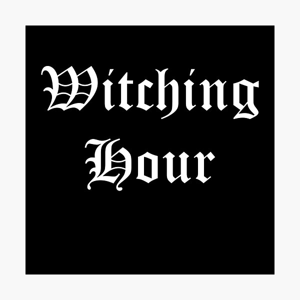 Item preview, Witching Hour Gothic Typography | Dark Occult Aesthetic Lettering designed and sold by simpledarkwavewisdom.