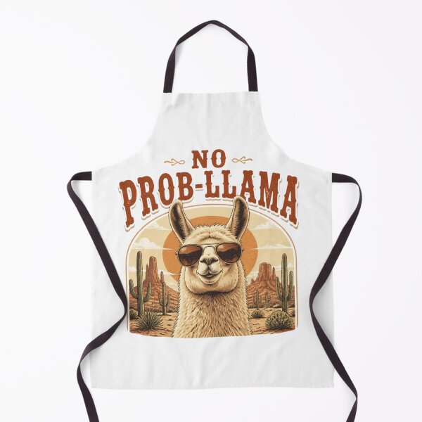 Item preview, No Prob-Llama | Funny Llama Pun Retro Design designed and sold by LegacyWave.