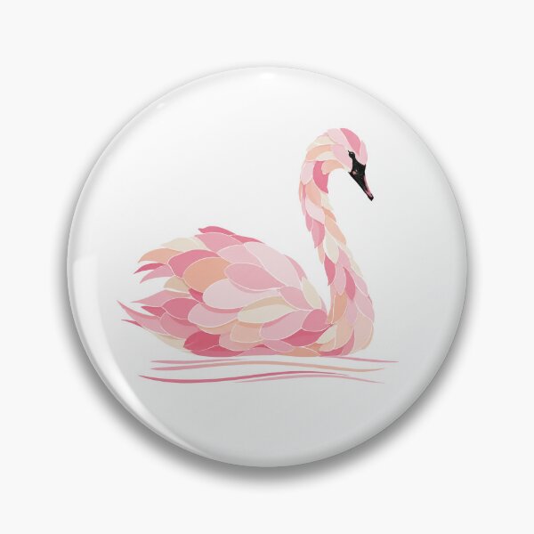 Item preview, Beautiful Pink Swan with Petal Feathers designed and sold by PoppeeFrost.