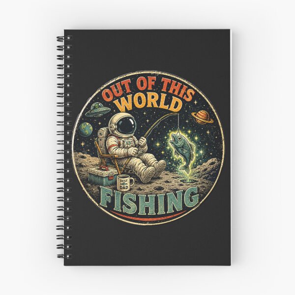 Item preview, Out of This World Space Fishing – Astronaut Dad Art designed and sold by RajkaLunari.
