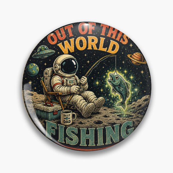 Item preview, Out of This World Space Fishing – Astronaut Dad Art designed and sold by RajkaLunari.