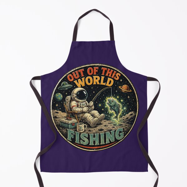 Item preview, Out of This World Space Fishing – Astronaut Dad Art designed and sold by RajkaLunari.